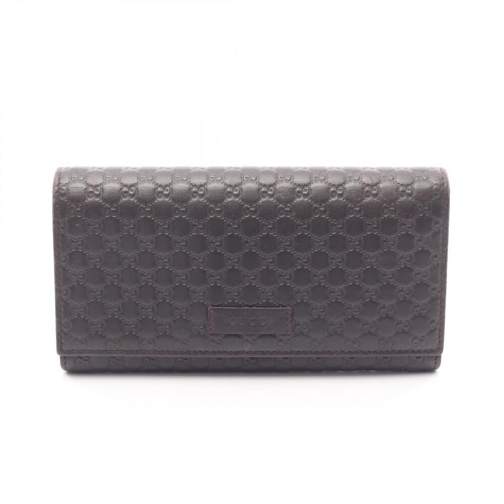 Gucci Microguccissima Bifold Long Wallet Leather Brown